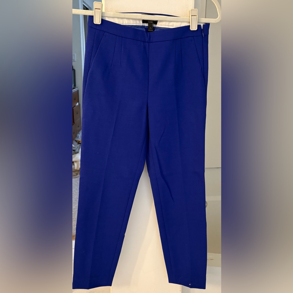 J. Crew Bright Blue Martie Pants - 0